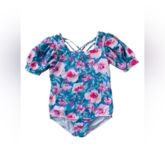 Cheeky Plum Size 10 Years Puff Sleeve Leo in Secret Cove - Picture 1 of 7